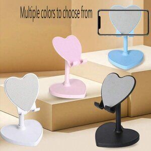 Foldable Phone Holder Heart shaped 4 colors NEW IN BOX